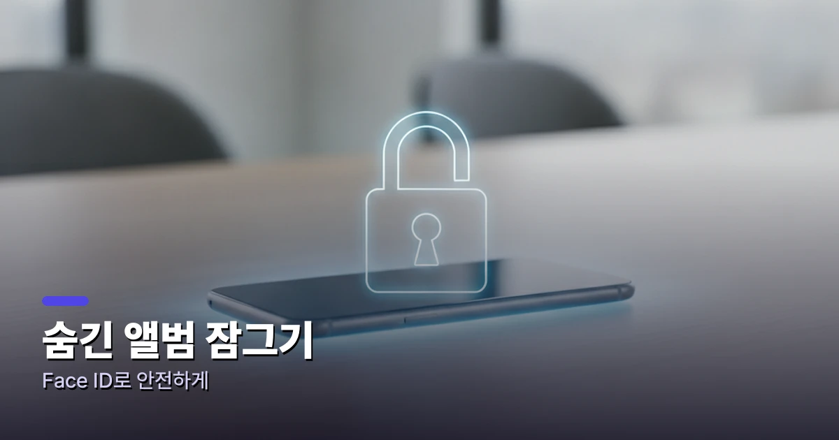 숨긴 사진은 '숨겨진 항목' 앨범으로 모이고, 잠금까지 돼요