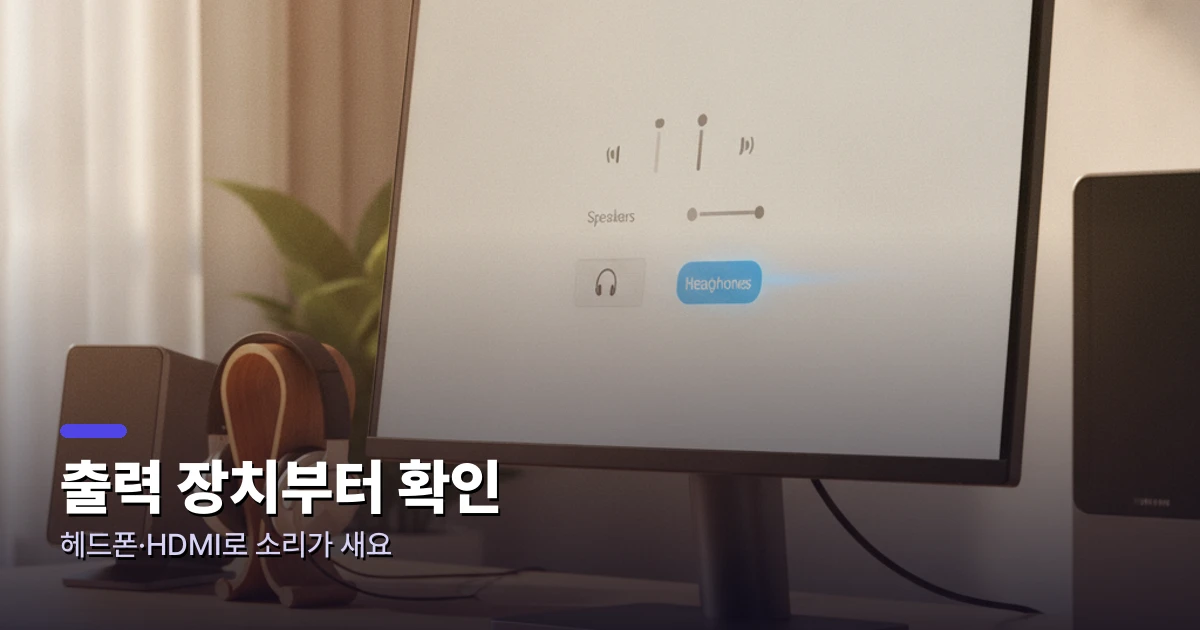 출력 장치부터 확인