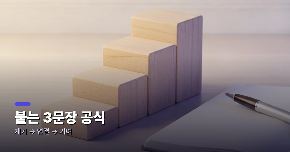 붙는 지원동기 3문장 공식