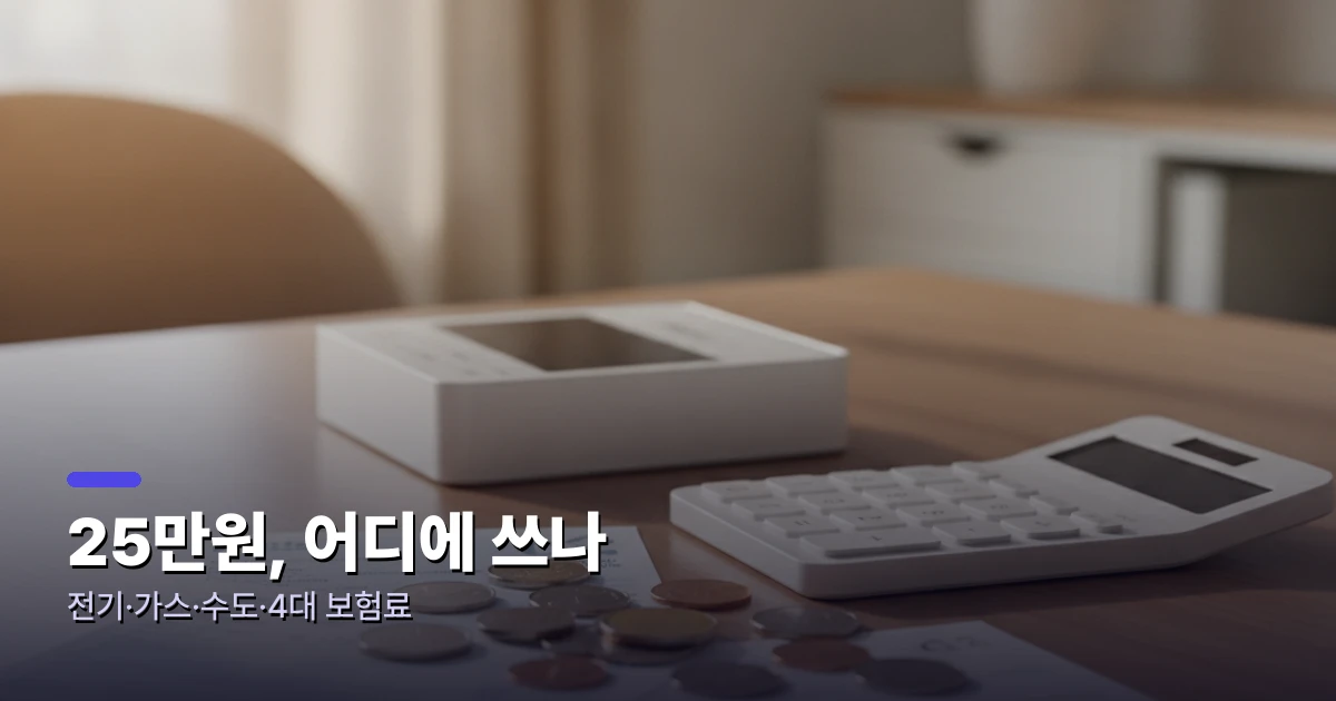 바우처 사용처 - 전기·가스·수도·4대보험료