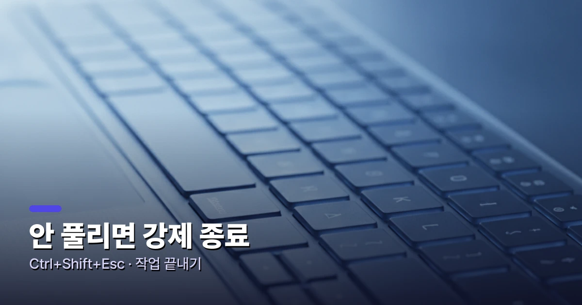 안 풀리면 강제 종료