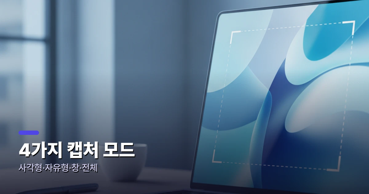 상황에 맞게 고르는 캡처 도구 4가지 모드